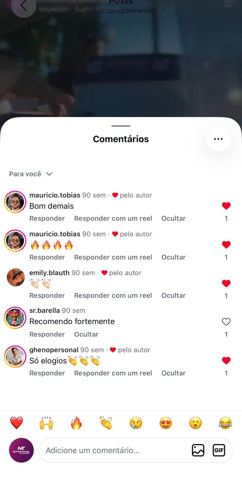 Print com recomendações à Nutri Total